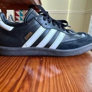 Adidas Samba Black and White Athletic Shoes